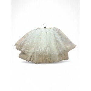 Leo's Dancewear Child White Elastic Tulle Tutu Dance Halloween Costume Recital